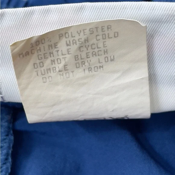 Vintage Reebok Athletic Shorts Made in USA Pull On Drawstring Solid Blue | Sz M - Picture 9 of 9